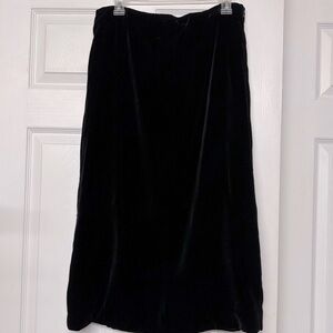 Jones Wear Long Black Velvet Skirt Silk Blend Vintage Sz 14